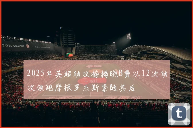 2025年英超助攻榜揭晓B费以12次助攻领跑摩根罗杰斯紧随其后